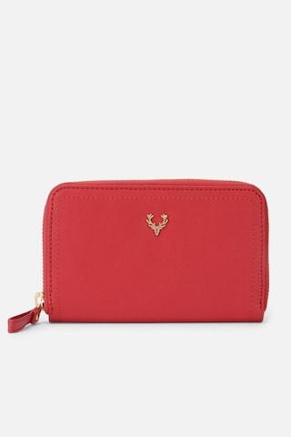 red solid casual polyurethane women wallet