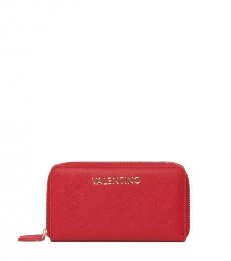 red solid logo wallet