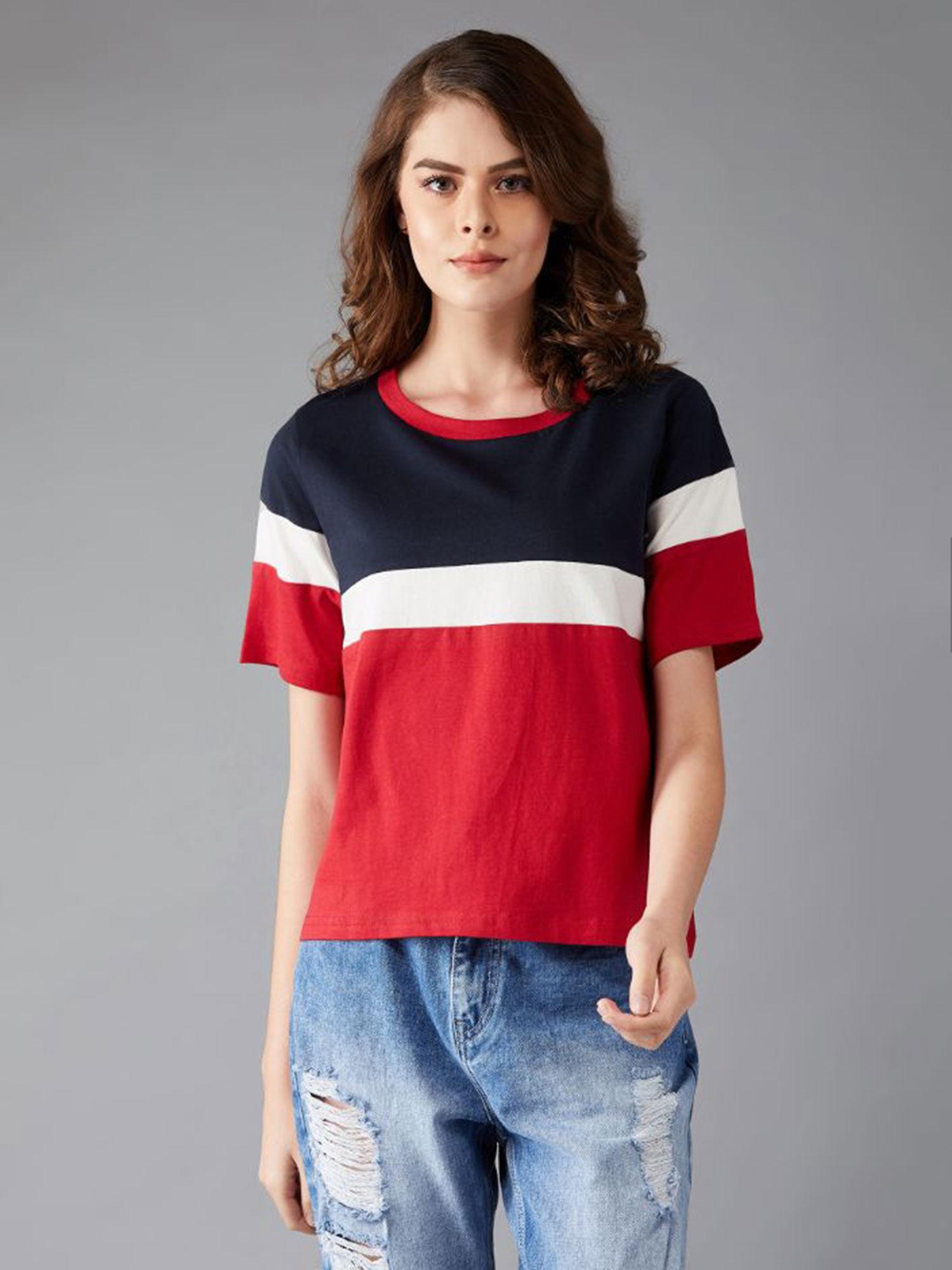 red solid t-shirt