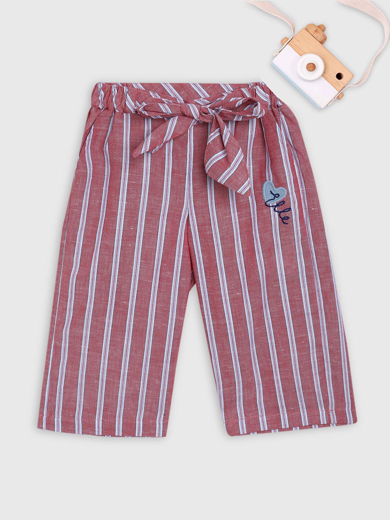 red striped regular fit trouser