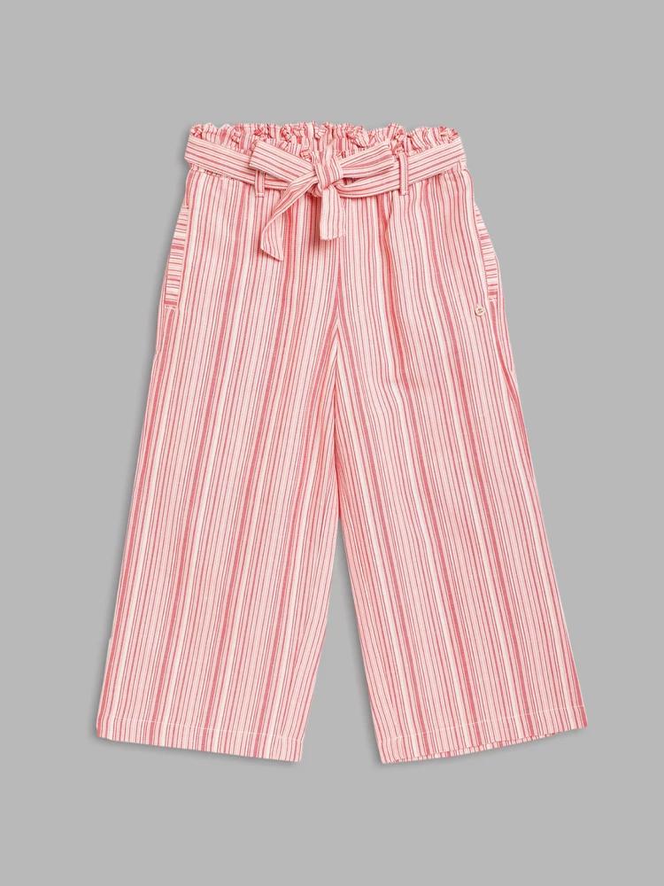 red striped straight fit trouser