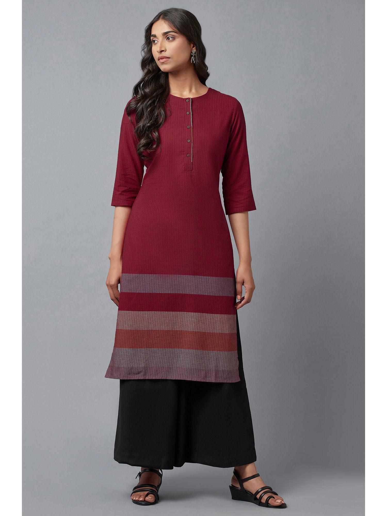 red stripes kurta