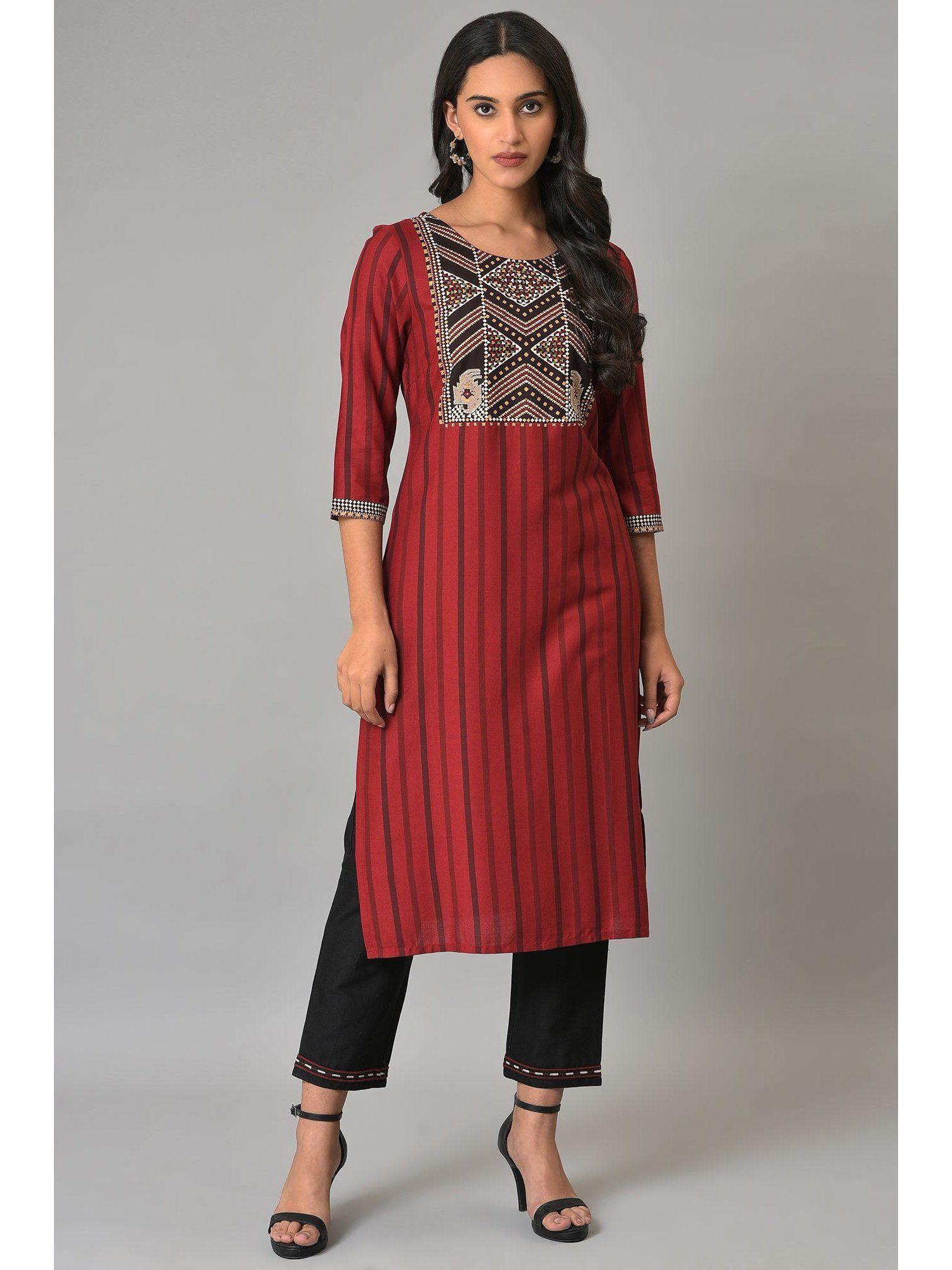 red stripes kurta