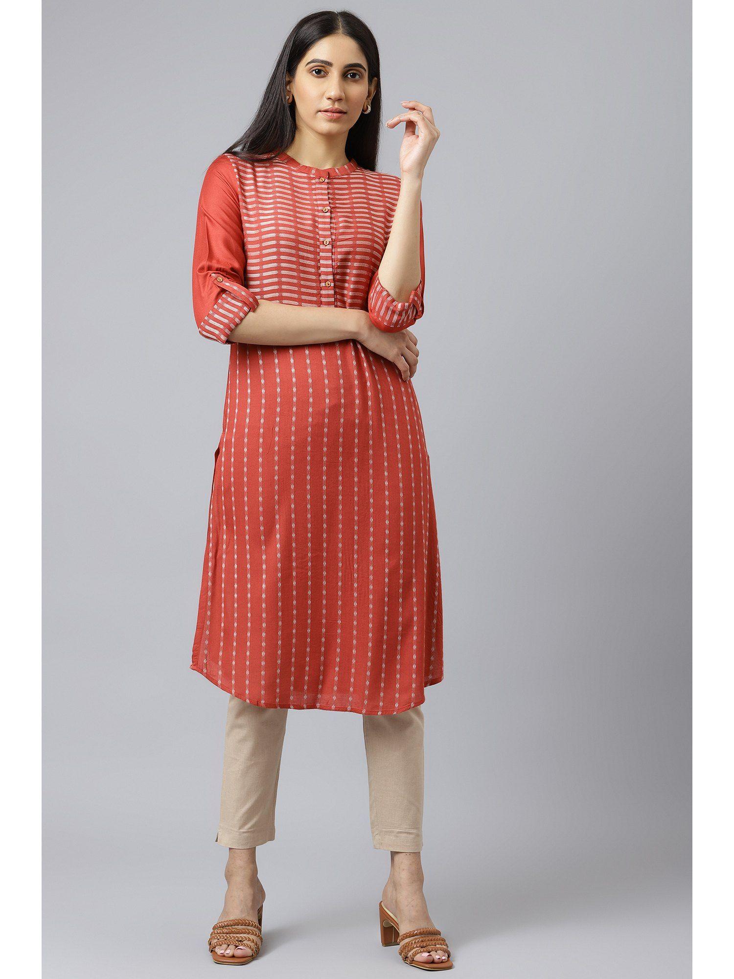 red stripes kurta