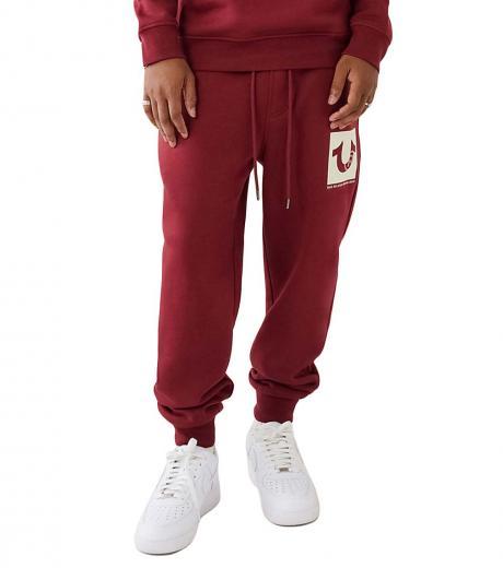 red studded logo jogger