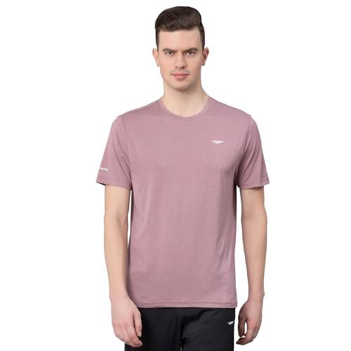 red tape activewear round neck t-shirt for men's | quick dry | anti microbial | stretchable - berry rhp0298-s