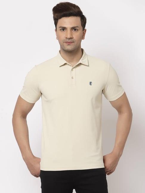 red tape beige polyester polo t-shirt