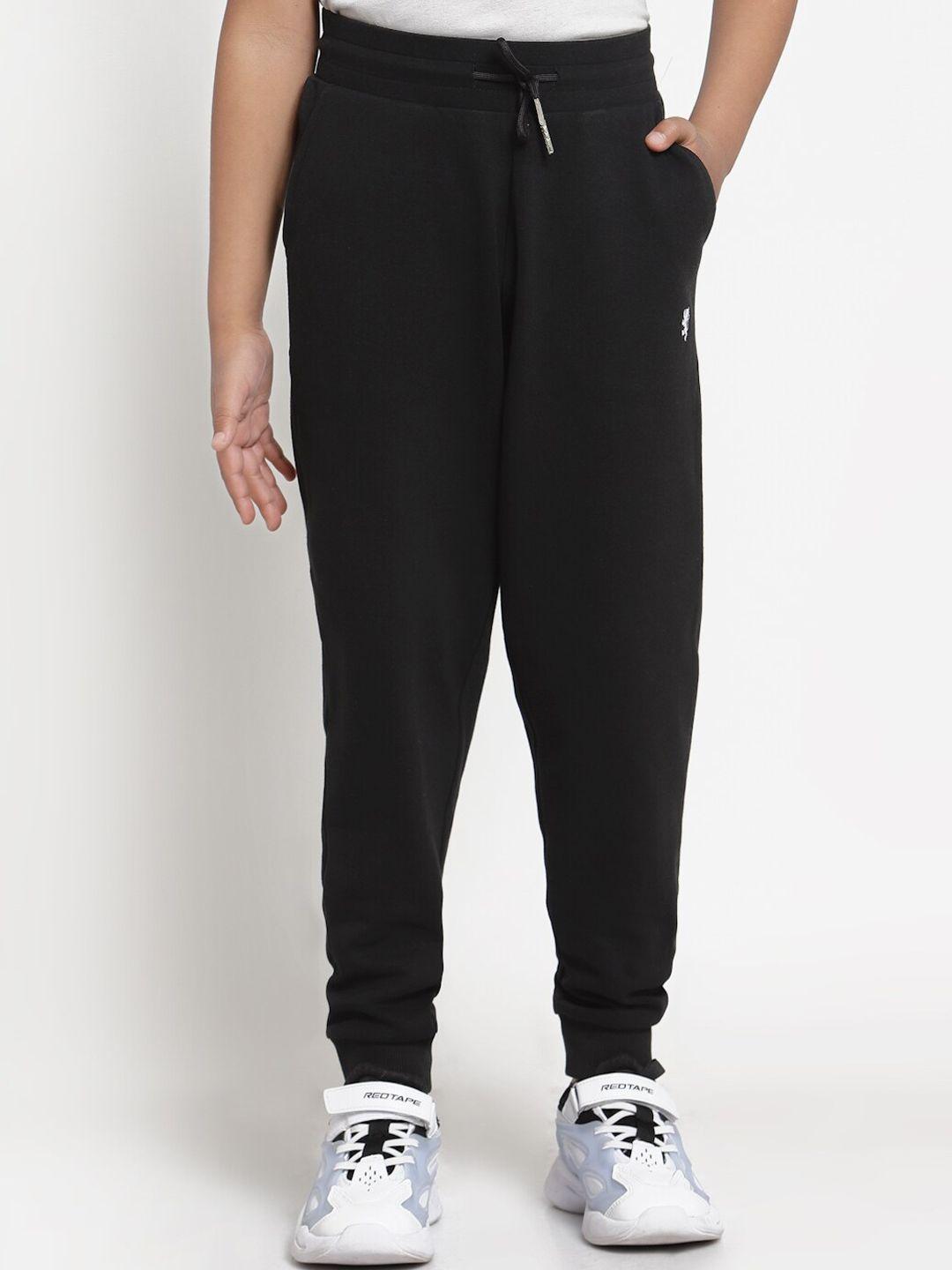 red tape boys black solid joggers