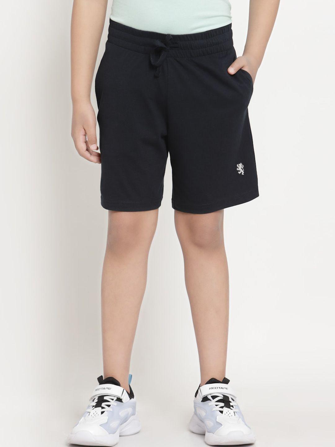 red tape boys navy blue pure cotton outdoor shorts