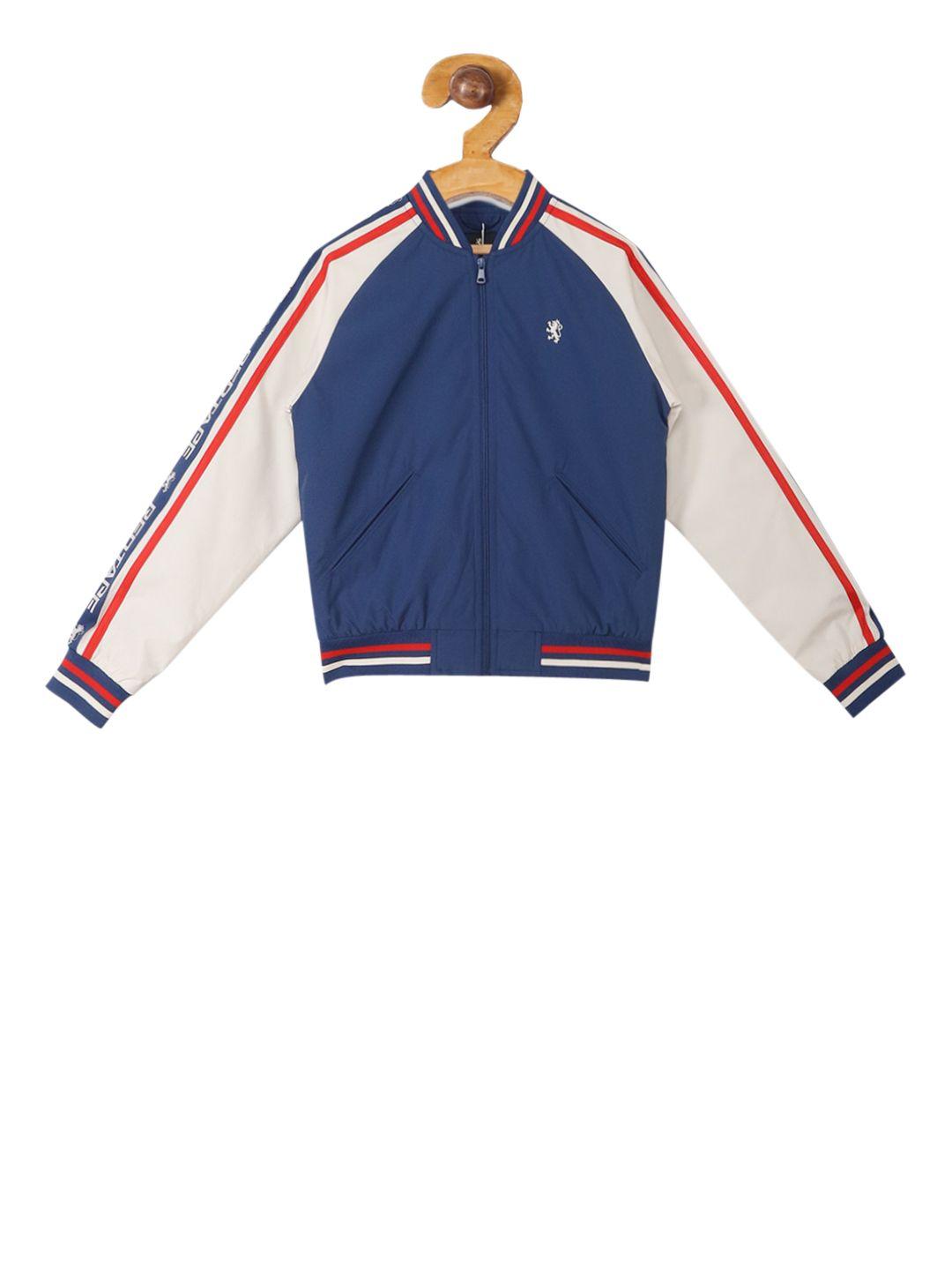 red tape boys navy blue solid bomber jacket