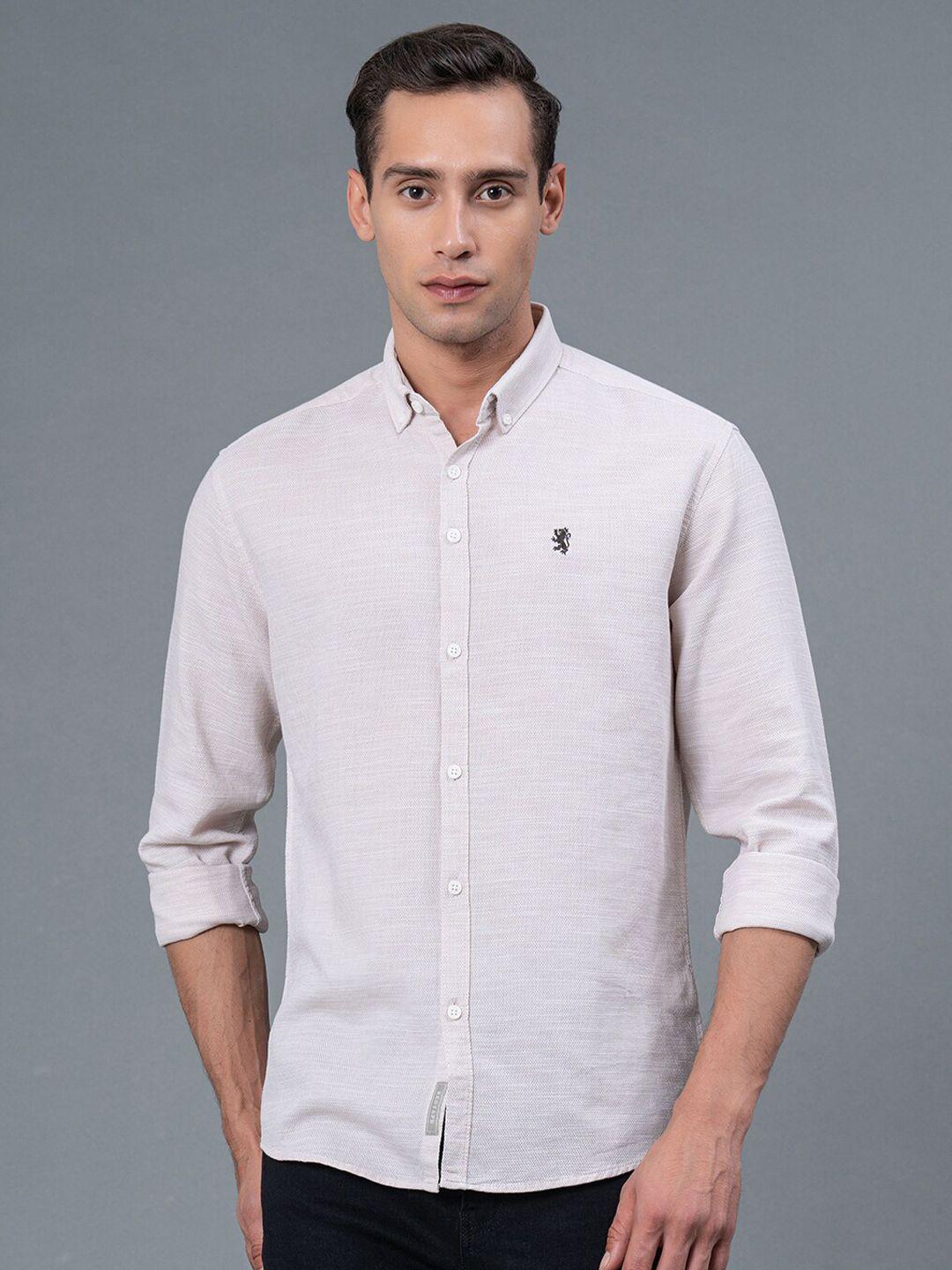 red tape button-down collar regular fit pure cotton casual shirt