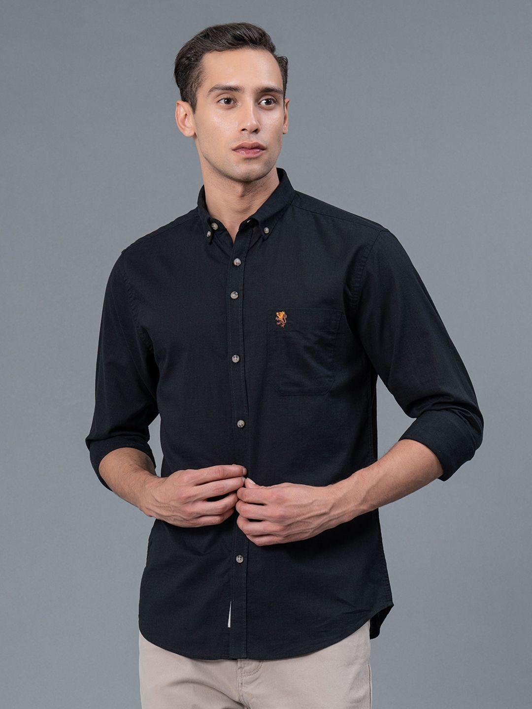 red tape button-down collar regular fit pure cotton casual shirt