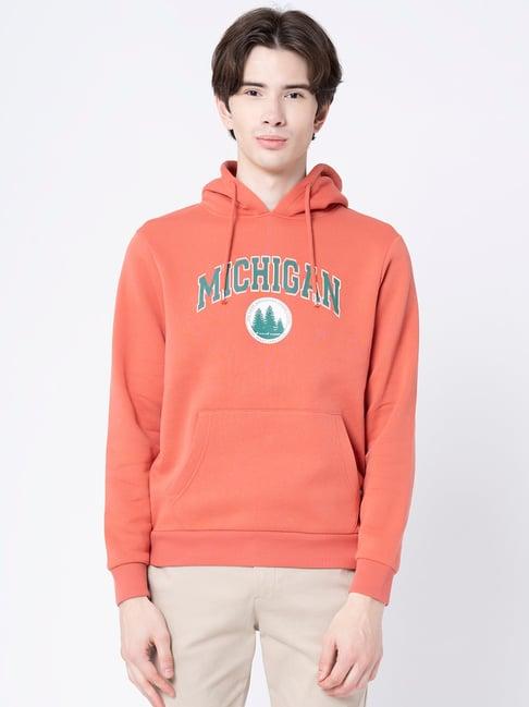 red tape coral hooded sweatshirt