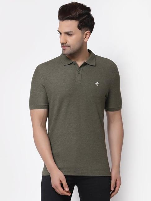 red tape dark olive regular fit polo t-shirt