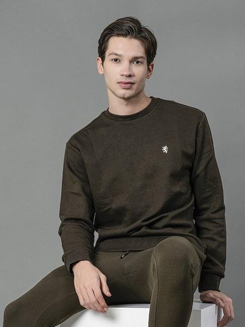 red tape dark olive regular fit sweatshirt