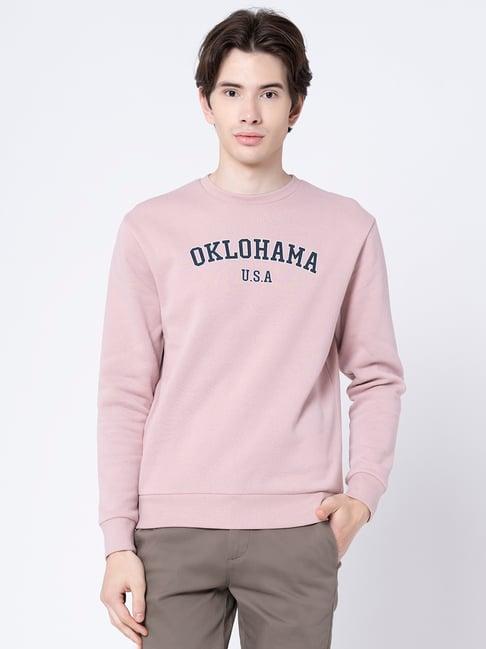 red tape dusty pink round neck sweatshirt