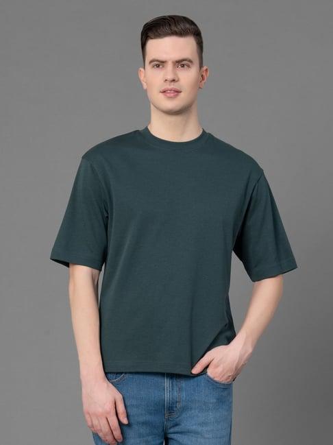 red tape forest green regular fit oversized t-shirt