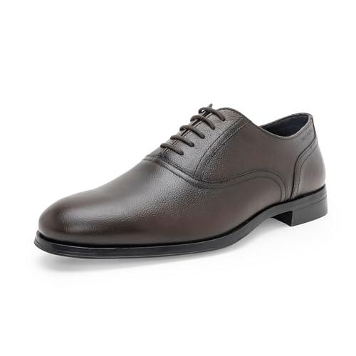 red tape genuine leather formal oxford shoes for men | soft cushioned insole, slip-resistance, dynamic feet support, arch support & shock absorption brown, 8 uk