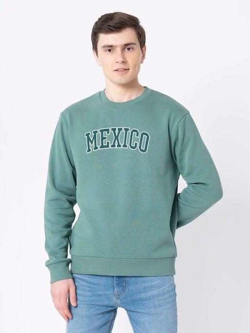 red tape green full sleeves round neck sweatshirt