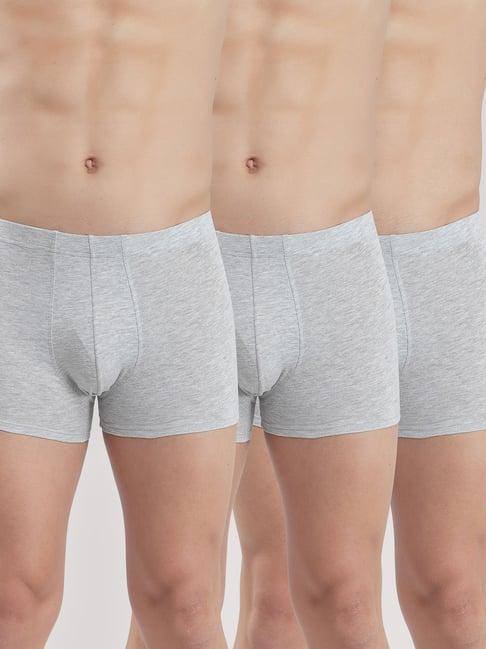 red tape grey regular fit trunks - pack of three