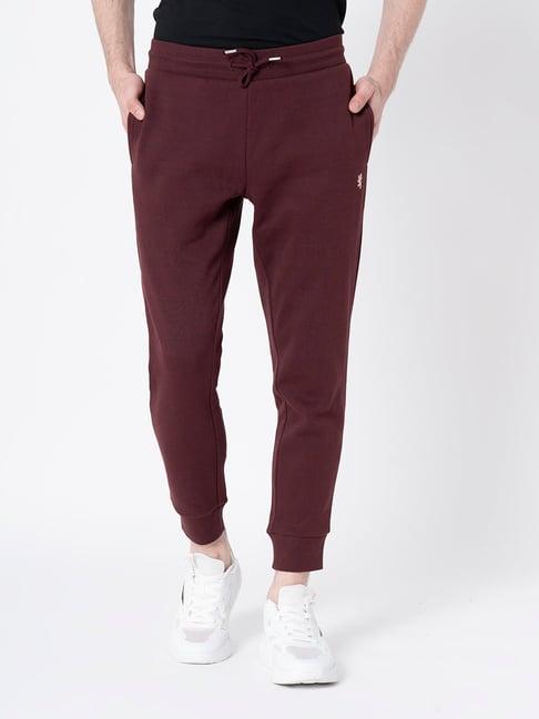 red tape maroon regular fit joggers