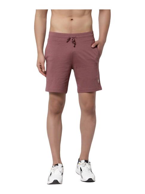 red tape mauve cotton regular fit shorts