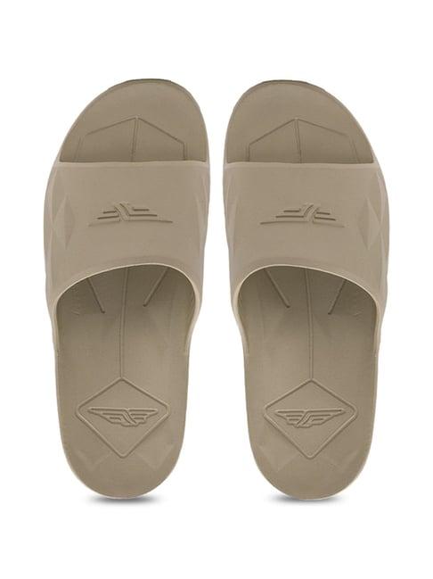 red tape men's beige slides