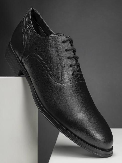 red tape men's black oxford shoes