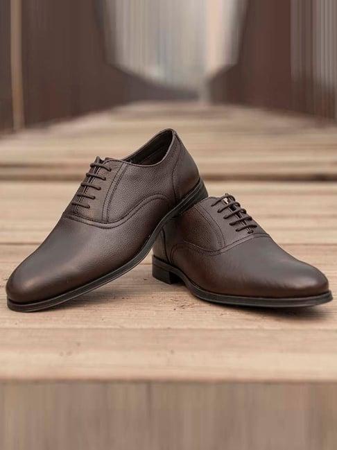 red tape men's brown oxford shoes