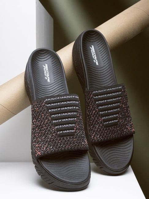 red tape men's brown slides