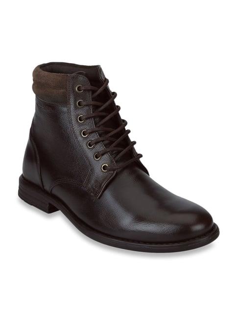 red tape men's cocoa derby boots