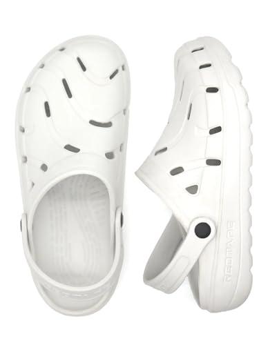 red tape men's discover comfortable clogs || sandals with adjustable back strap for men off white