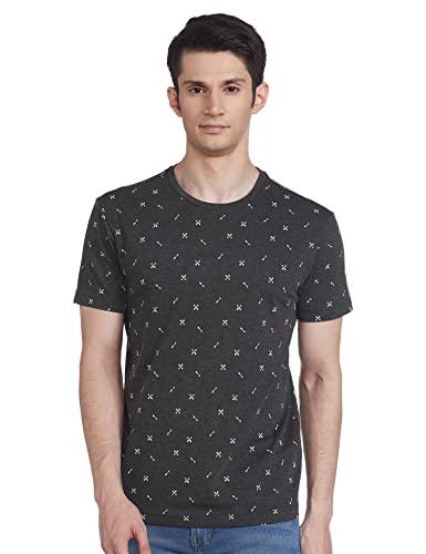 red tape men's printed regular fit t-shirt (rhp0057_dark grey_small s)