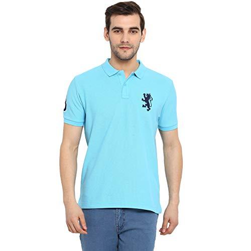 red tape men's solid regular fit polo (rph7264_aqua marl s)