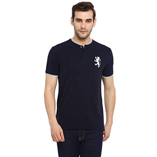 red tape men's solid regular fit t-shirt (rhp0094_navy m)