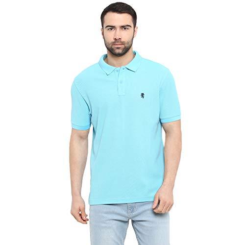 red tape men's solid regular t-shirt (rph7144_aqua marl_small s)