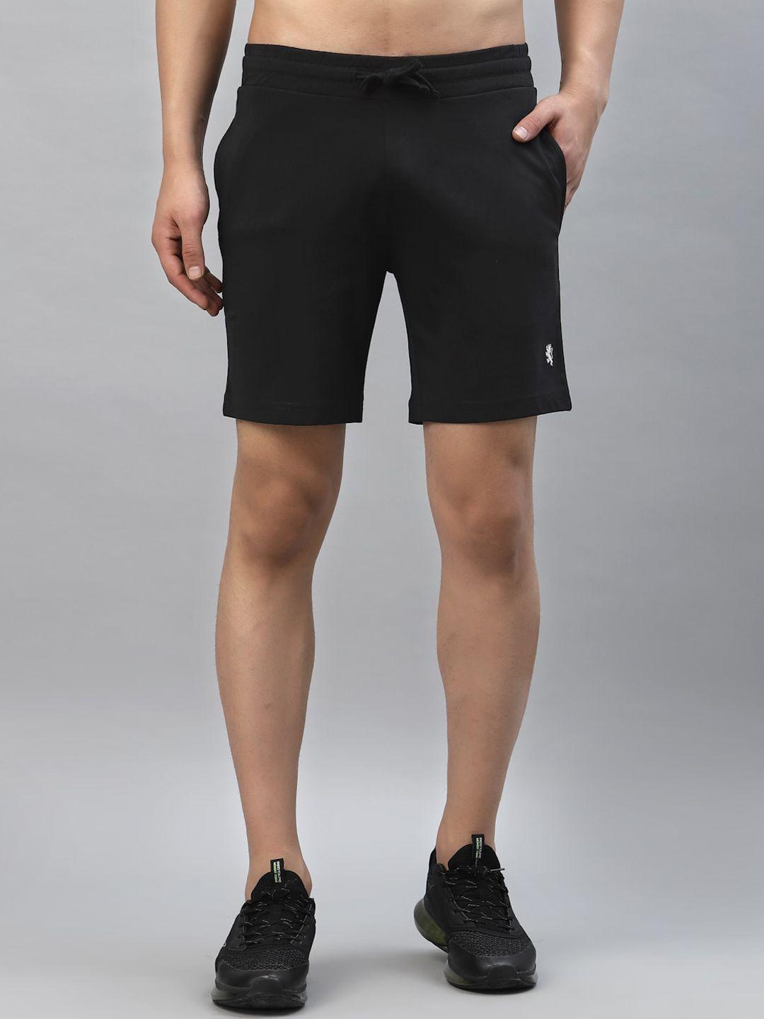 red tape men black outdoor pure cotton sports shorts