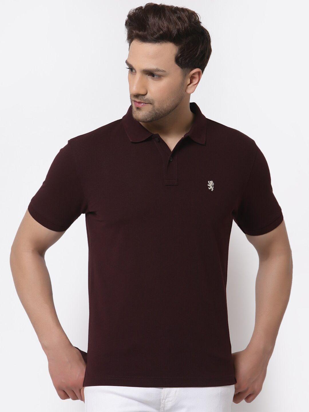 red tape men brown polo collar t-shirt