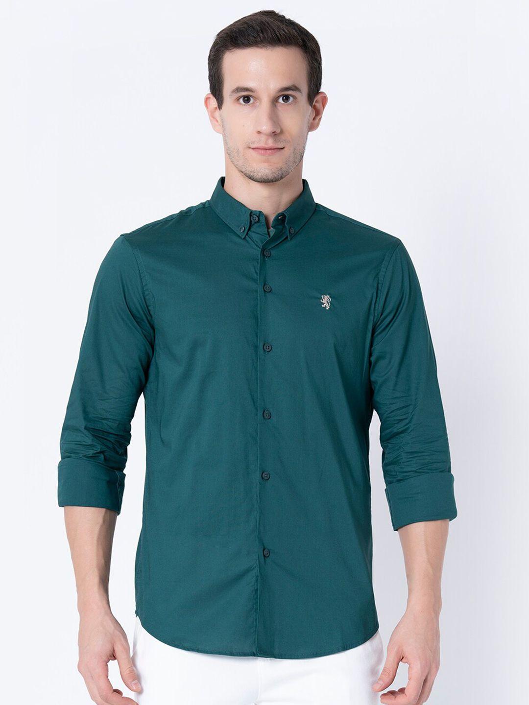 red tape men green cotton casual shirt