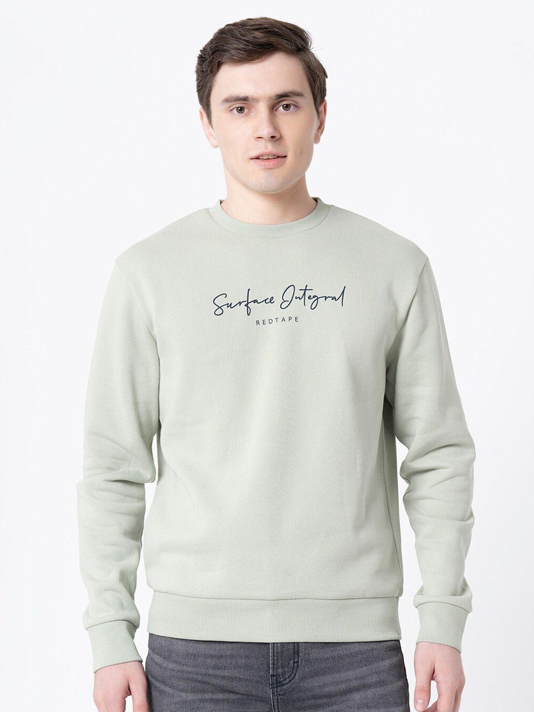 red tape men green printed sweatshirt