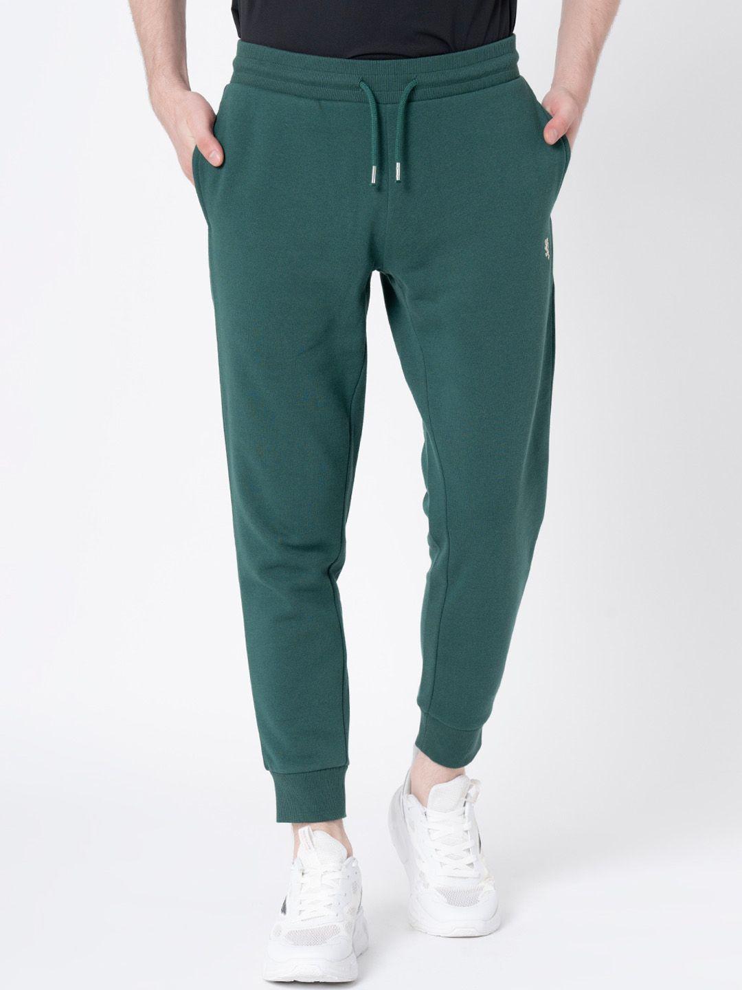 red tape men green solid solid joggers