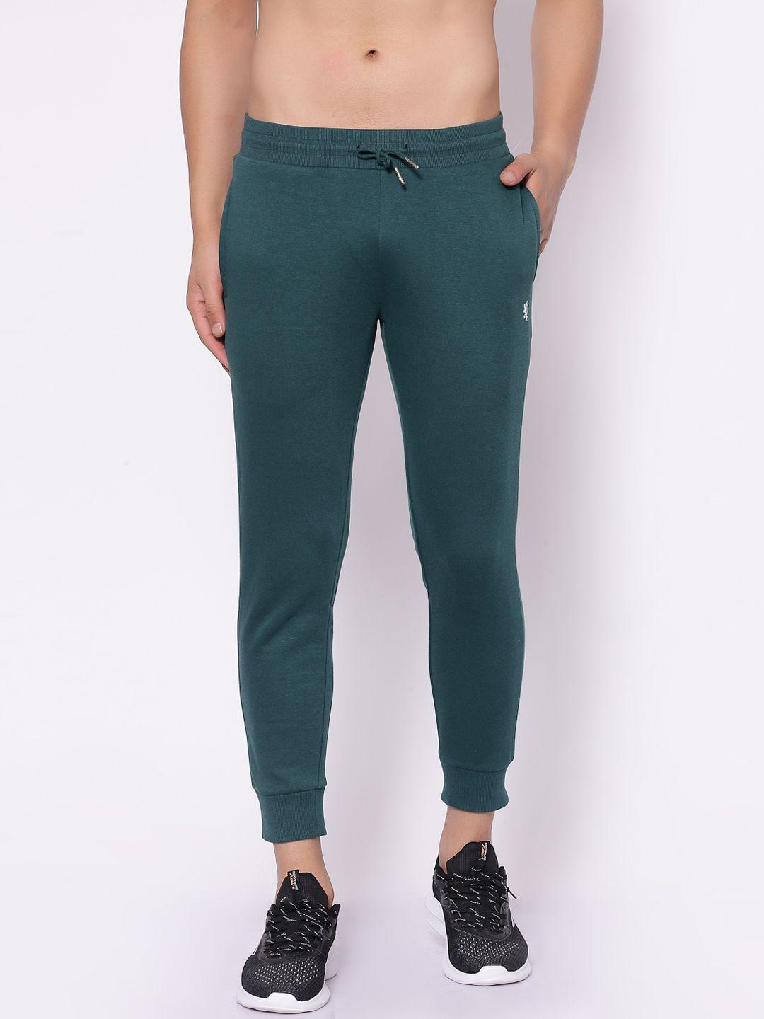 red tape men green solid straight-fit joggers