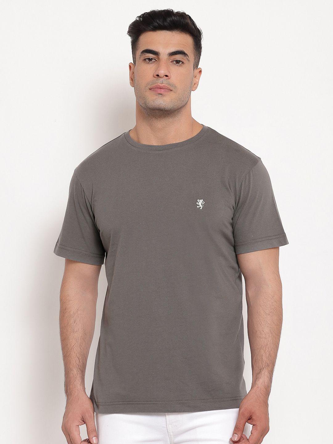 red tape men grey pure cotton t-shirt