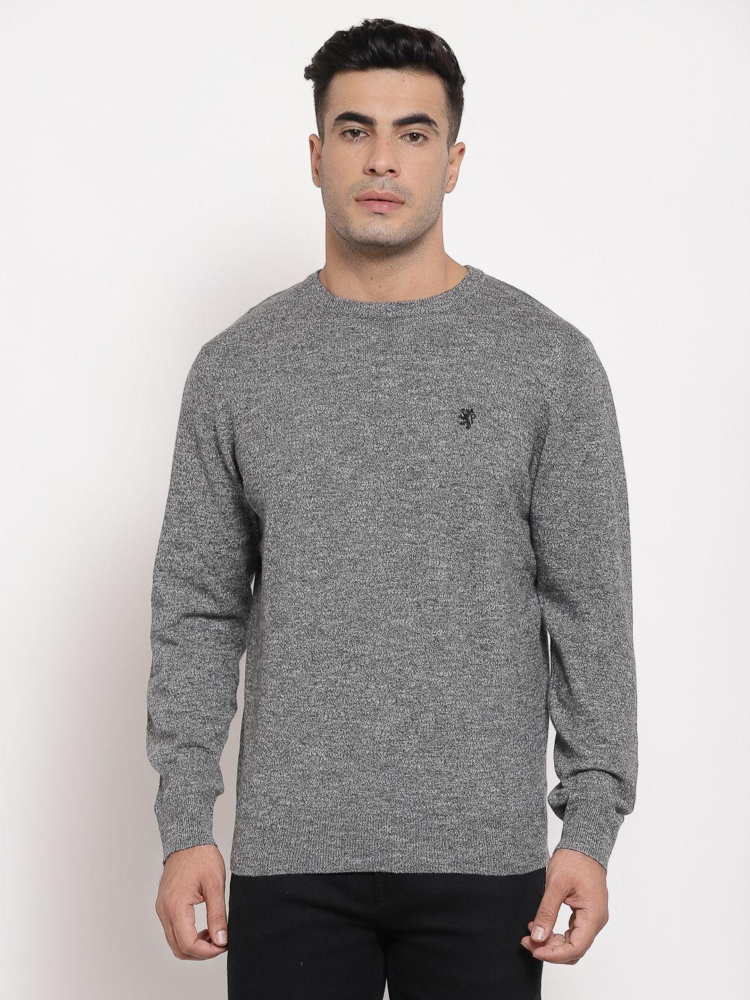 red tape men grey solid pullover