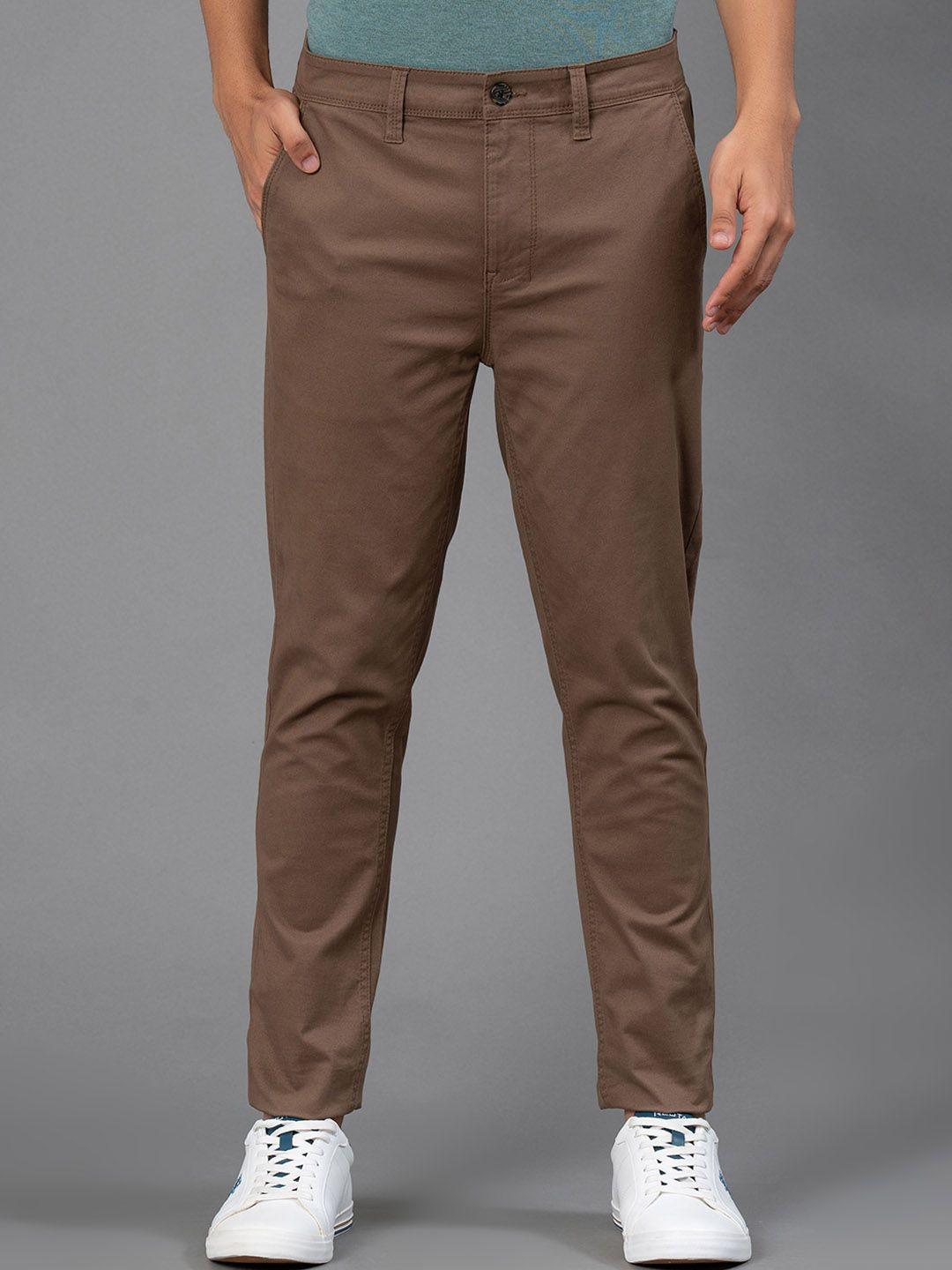red tape men mid-rise skinny fit trousers