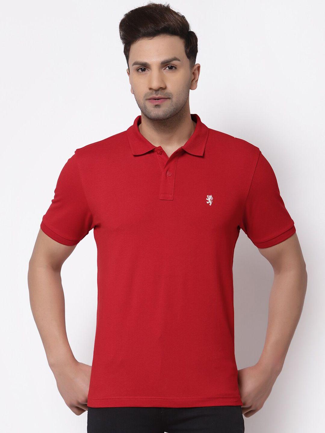 red tape men red polo collar t-shirt