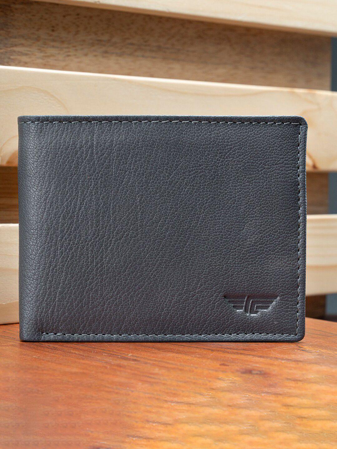 red tape men textured leather two fold wallet