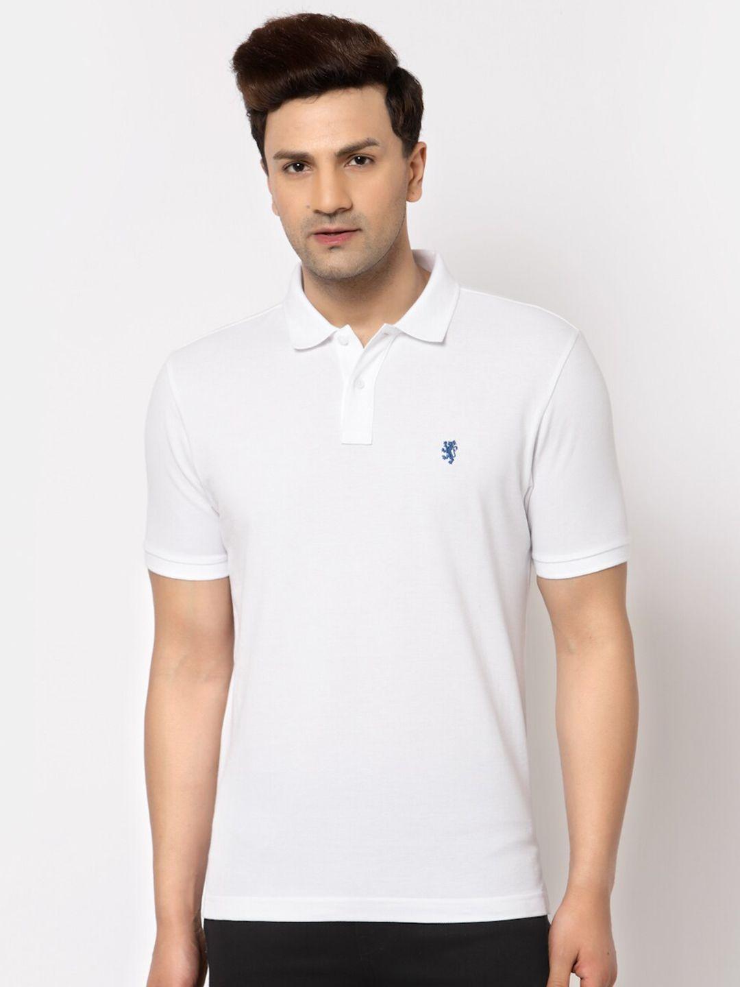 red tape men white polo collar pure cotton t-shirt