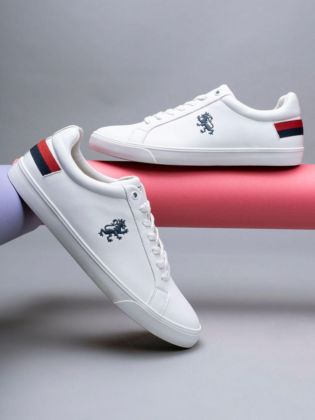 red tape men white textured sneakers