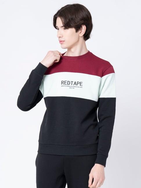 red tape multicolor round neck sweatshirt